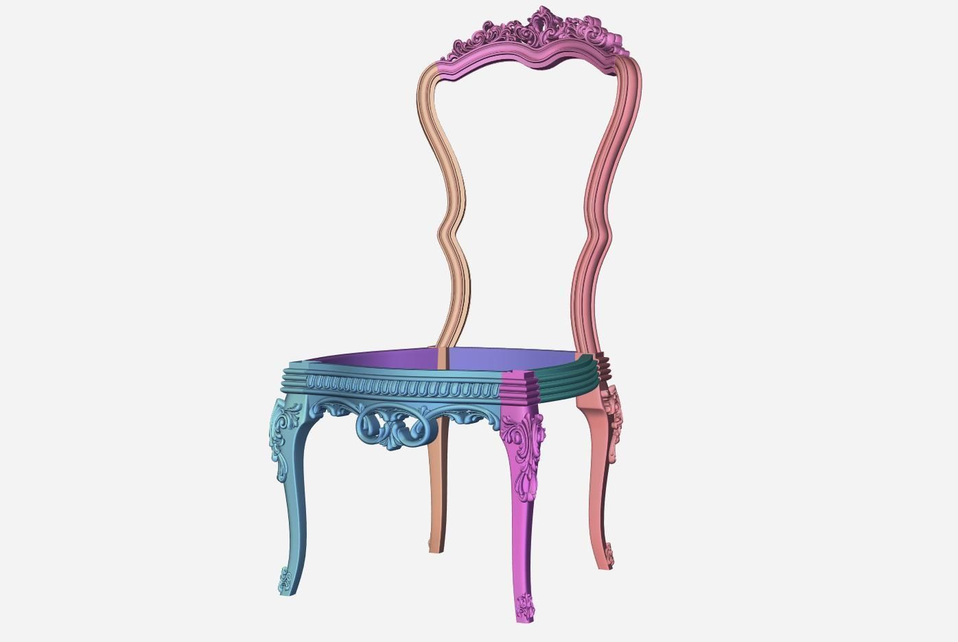 Chair 3d model for cnc 04 3D model_7