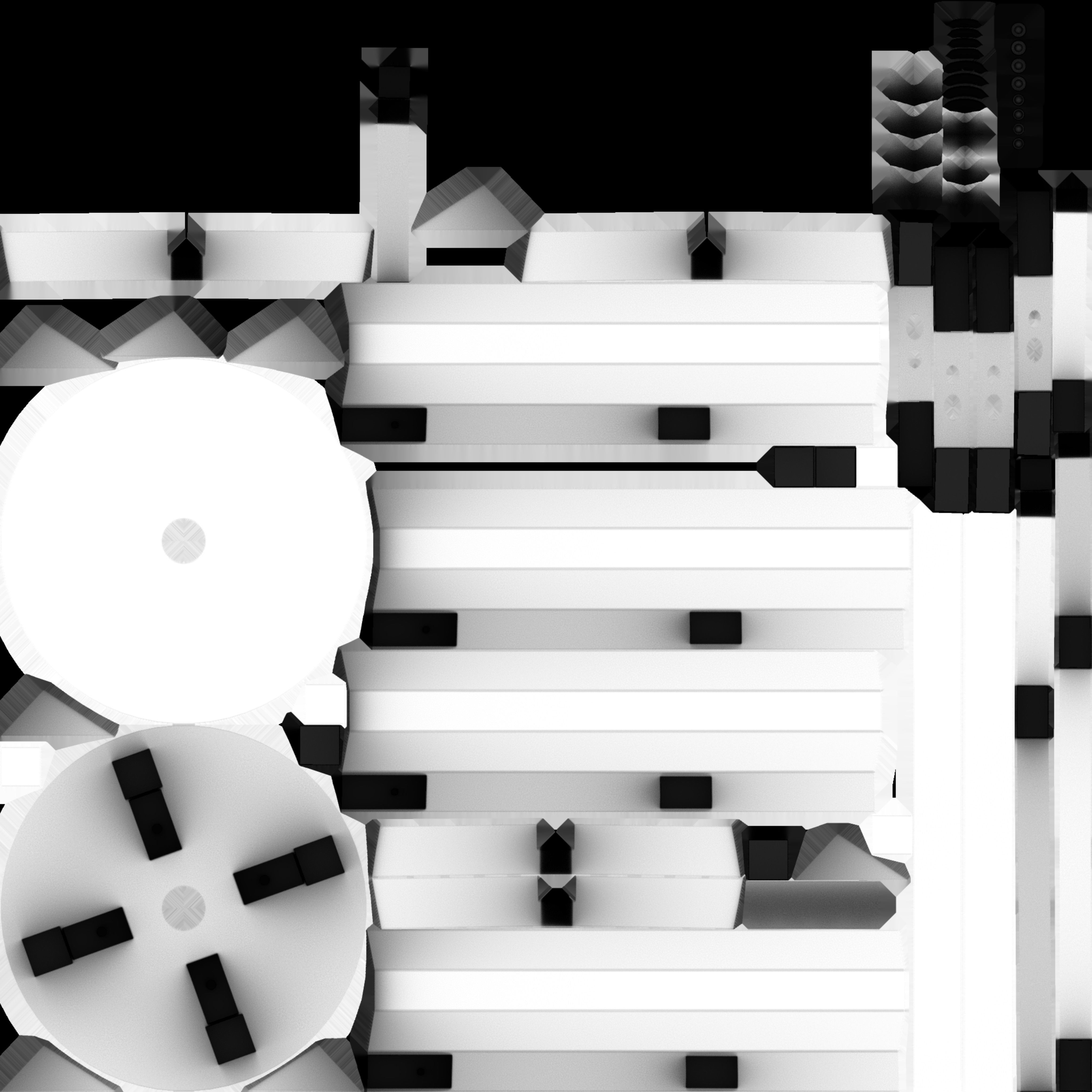 Game Ready Mini Stool Low-poly 3D model_14