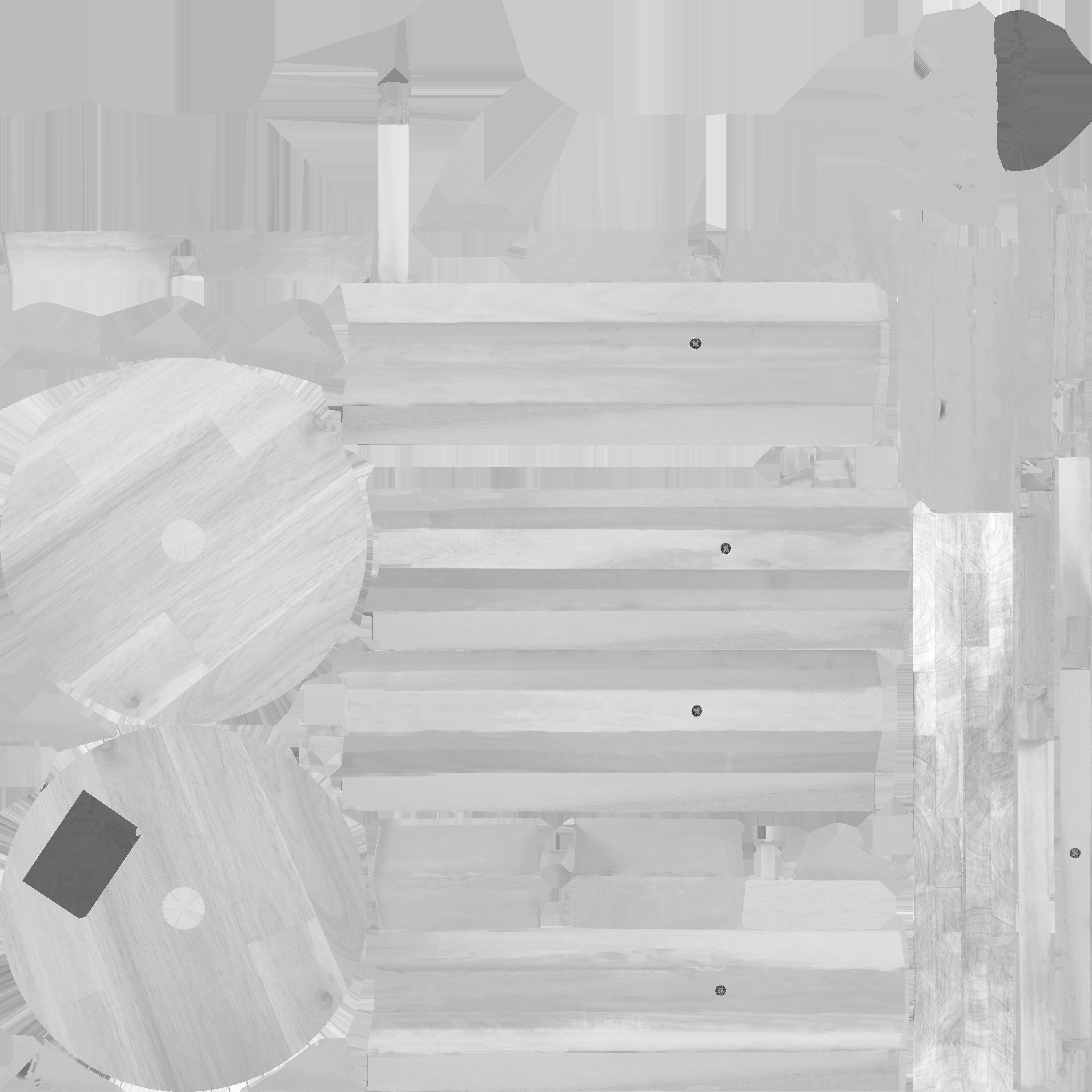 Game Ready Mini Stool Low-poly 3D model_15