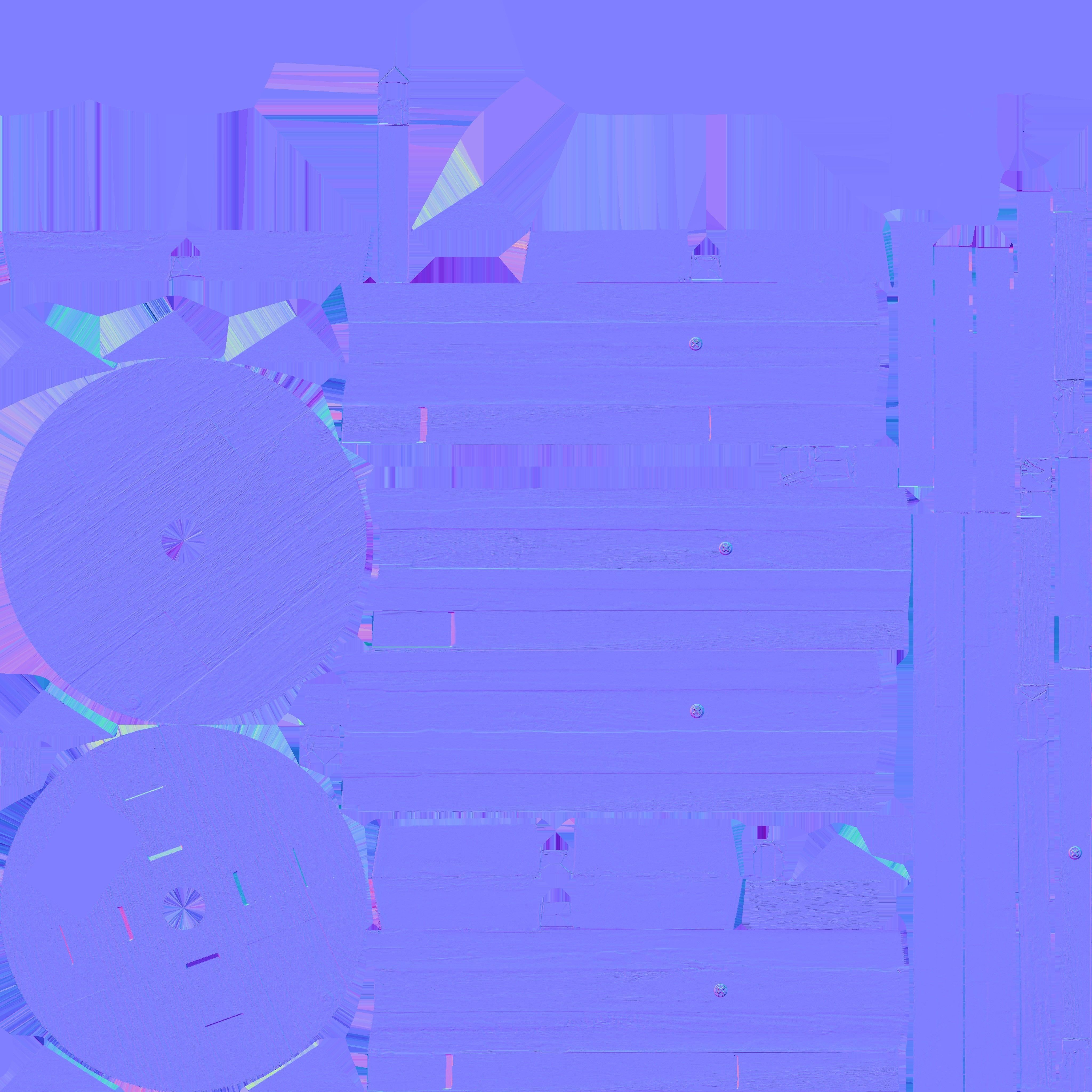 Game Ready Mini Stool Low-poly 3D model_17