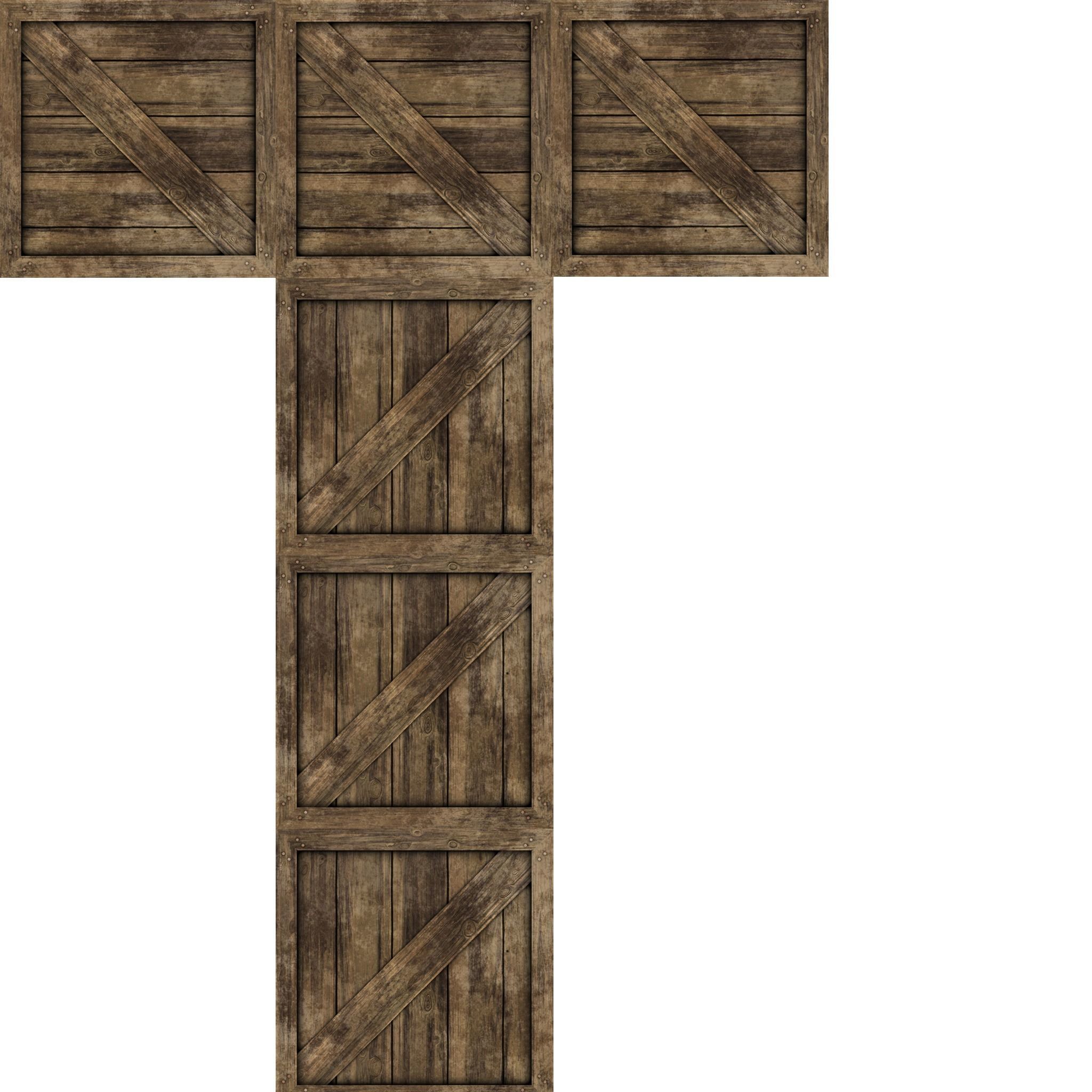 LOW POLY WOODEN BOX Free low-poly 3D model_3