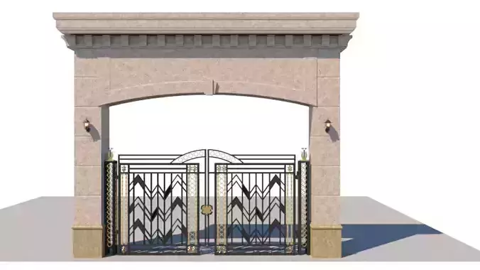 Main Gate 3D Model Low-poly 3D model