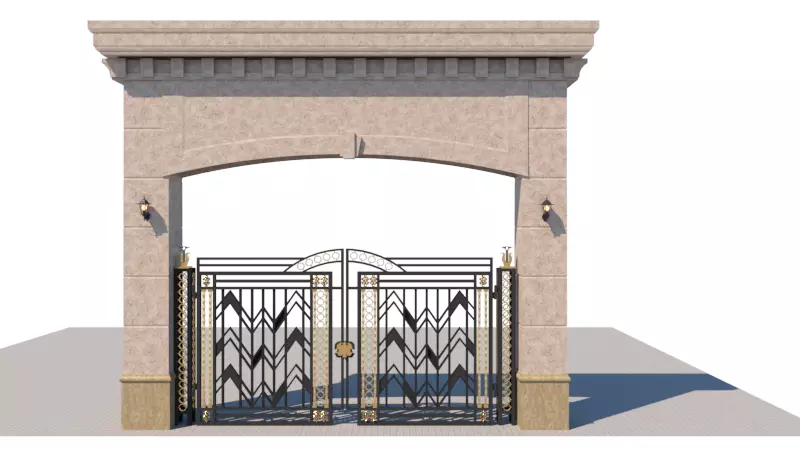 Main Gate 3D Model Low-poly 3D model_0