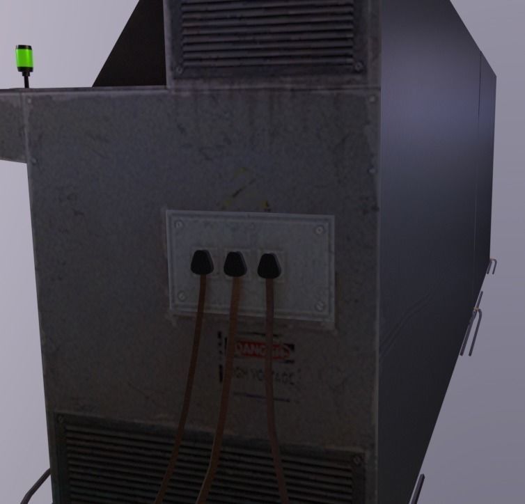 Keycard Console Low-poly 3D model_4