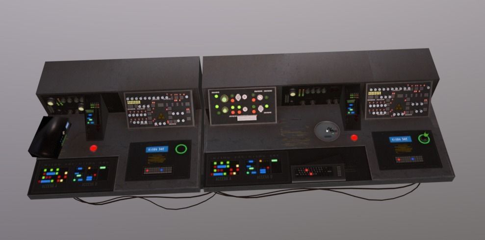 Keycard Console Low-poly 3D model_5