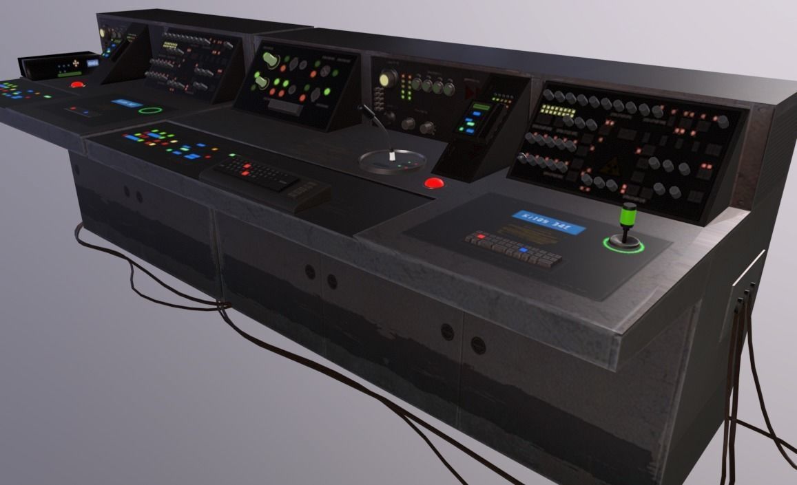 Keycard Console Low-poly 3D model_3