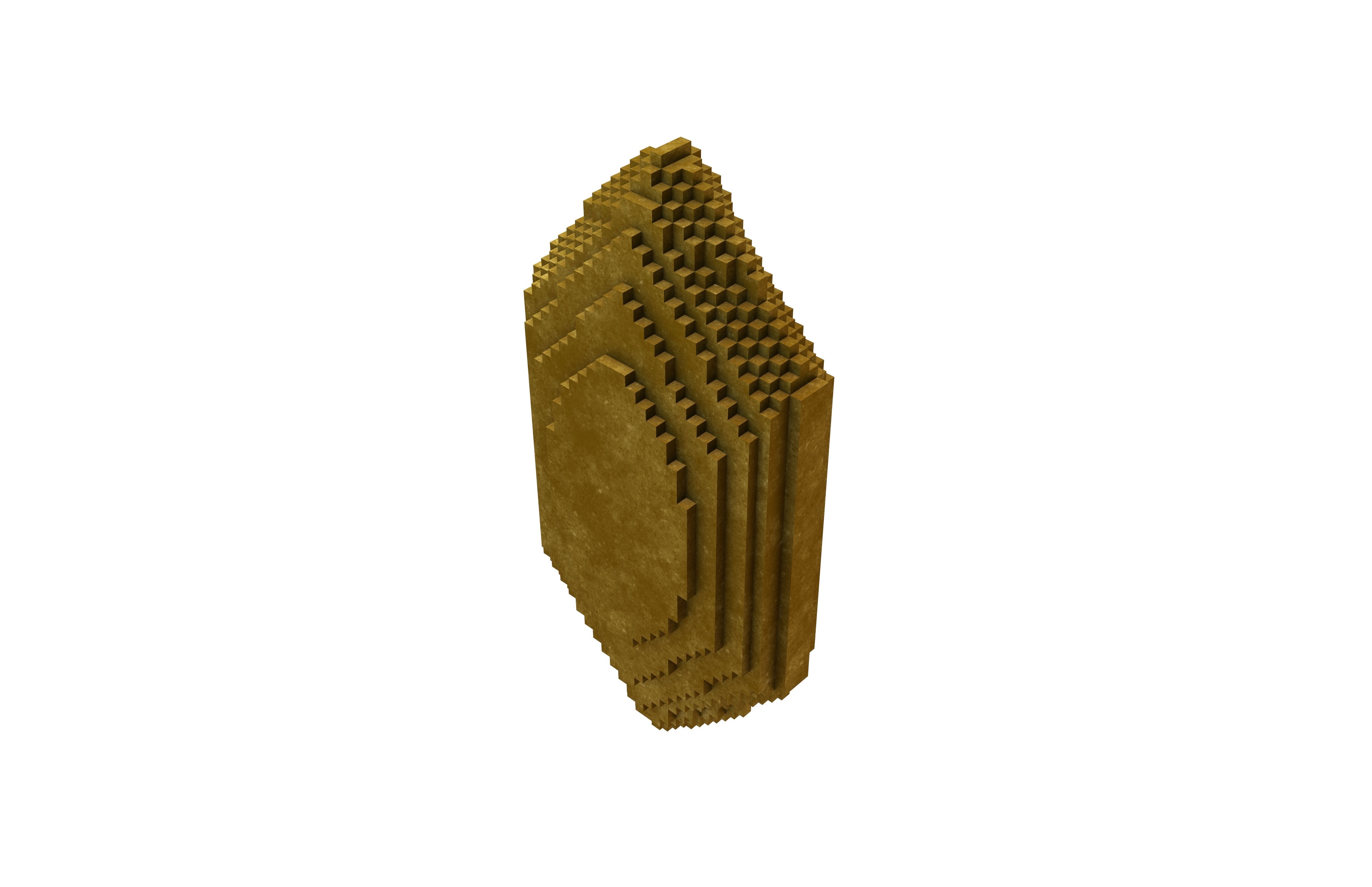 Voxel Gem V1 005 Low-poly 3D model_3