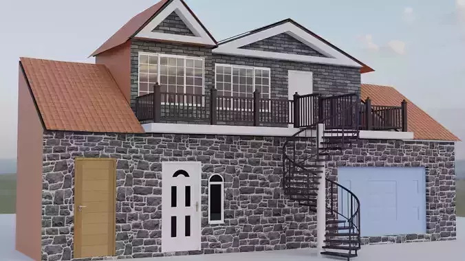 blender Exterior building 3D model
