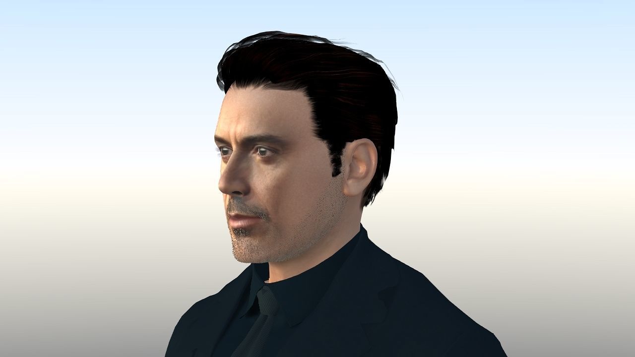 Robert Downey Jr Low-poly 3D model_14