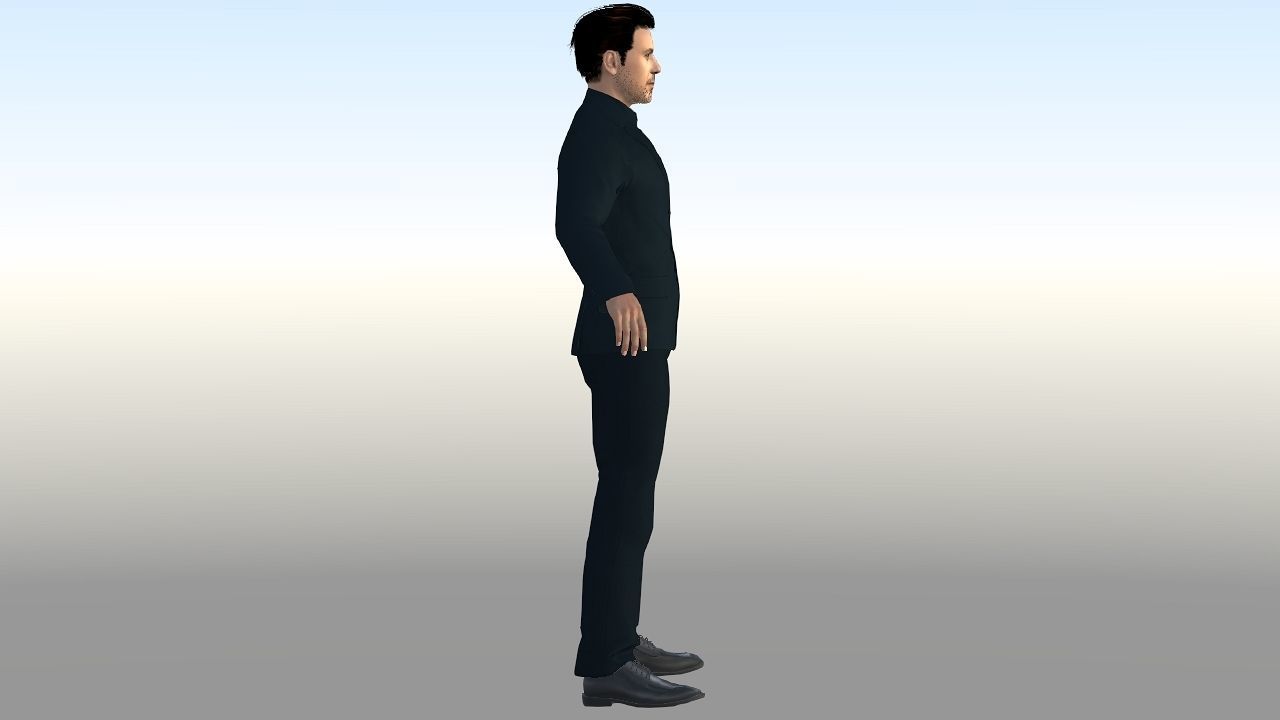 Robert Downey Jr Low-poly 3D model_2