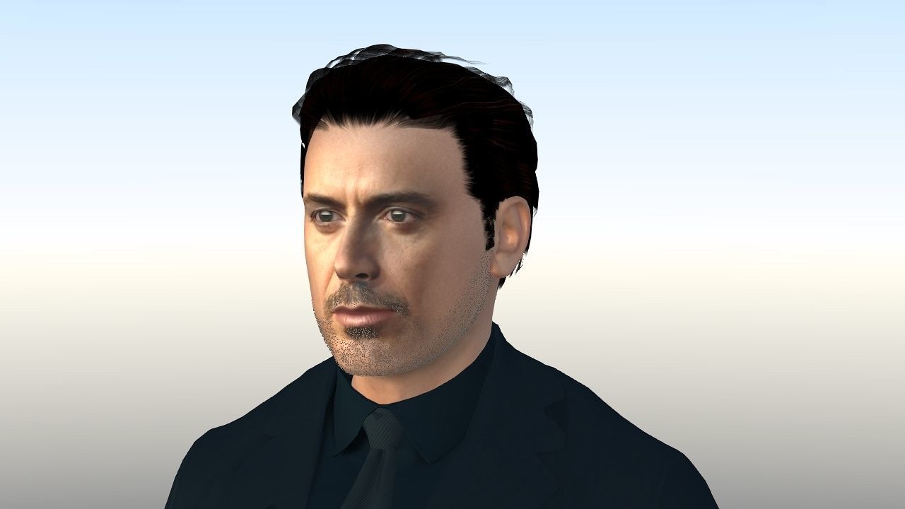 Robert Downey Jr Low-poly 3D model_15