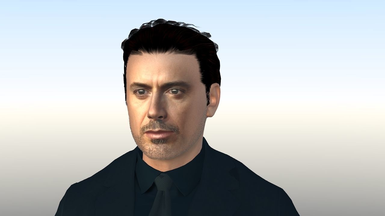 Robert Downey Jr Low-poly 3D model_16