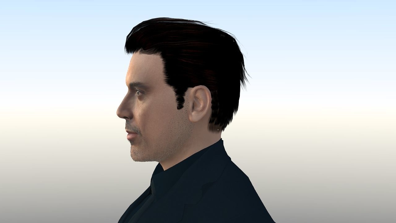 Robert Downey Jr Low-poly 3D model_13