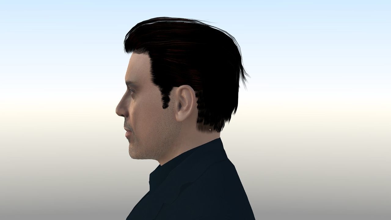 Robert Downey Jr Low-poly 3D model_12