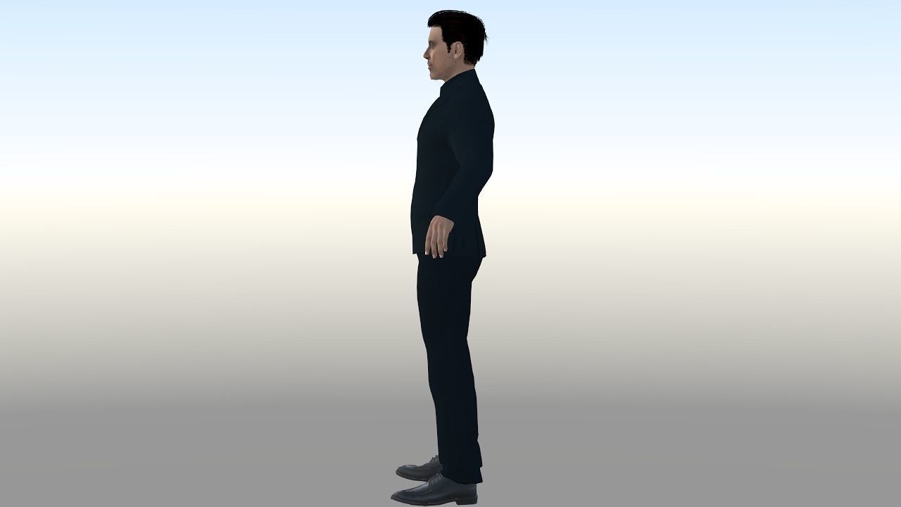 Robert Downey Jr Low-poly 3D model_4