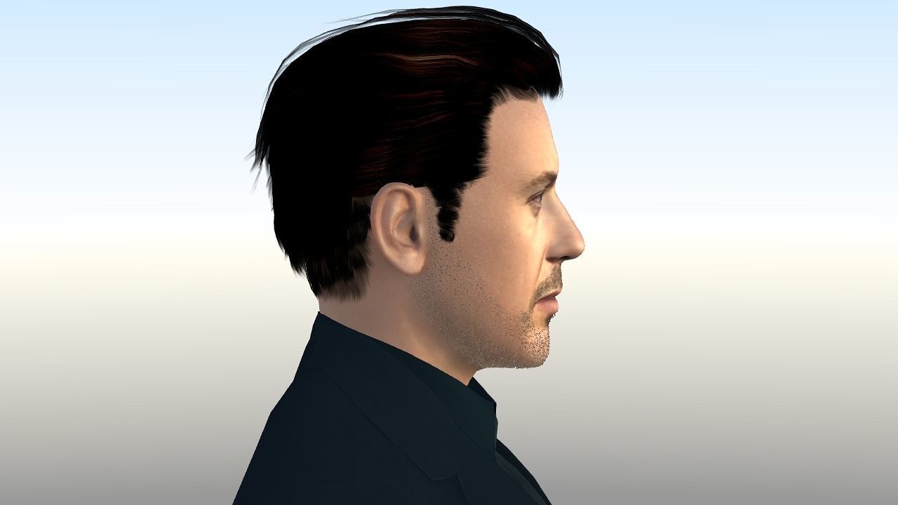 Robert Downey Jr Low-poly 3D model_7