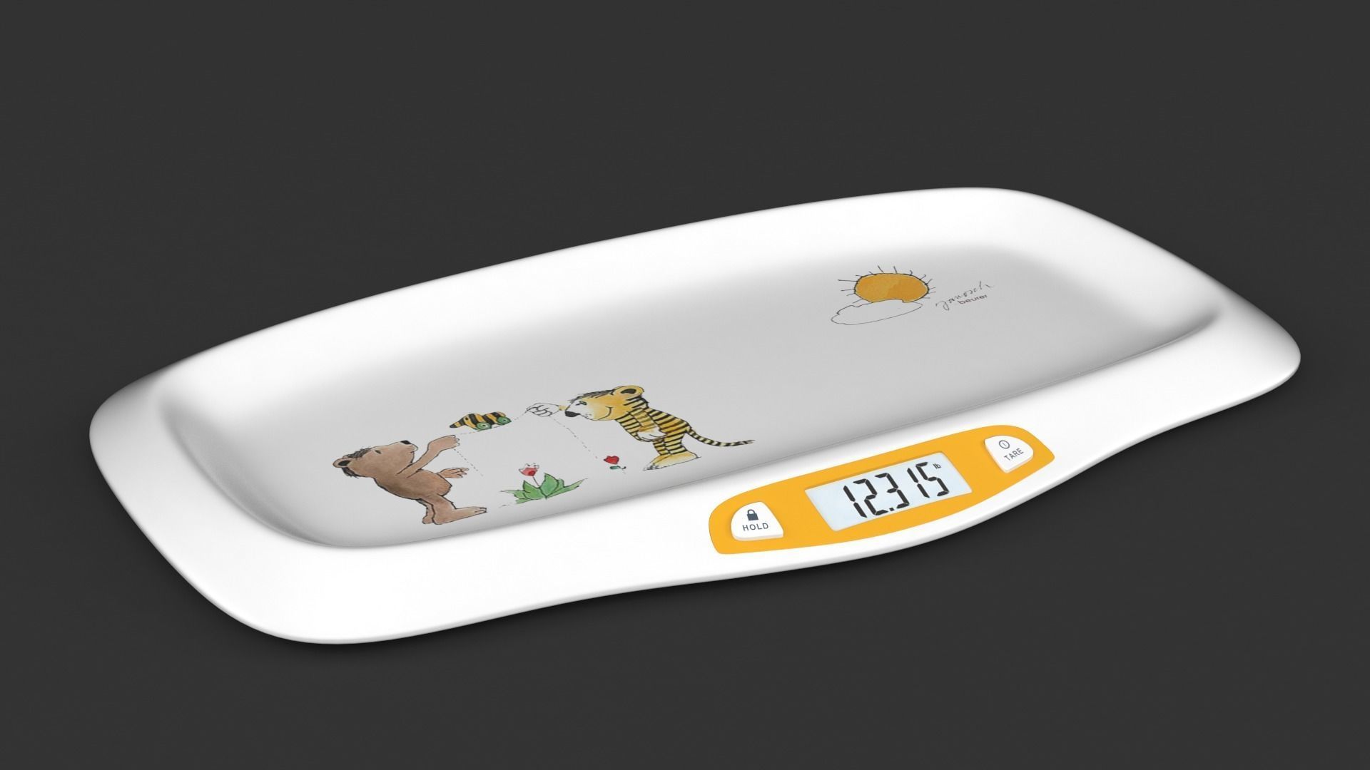 Digital Baby Scale 3D model_4