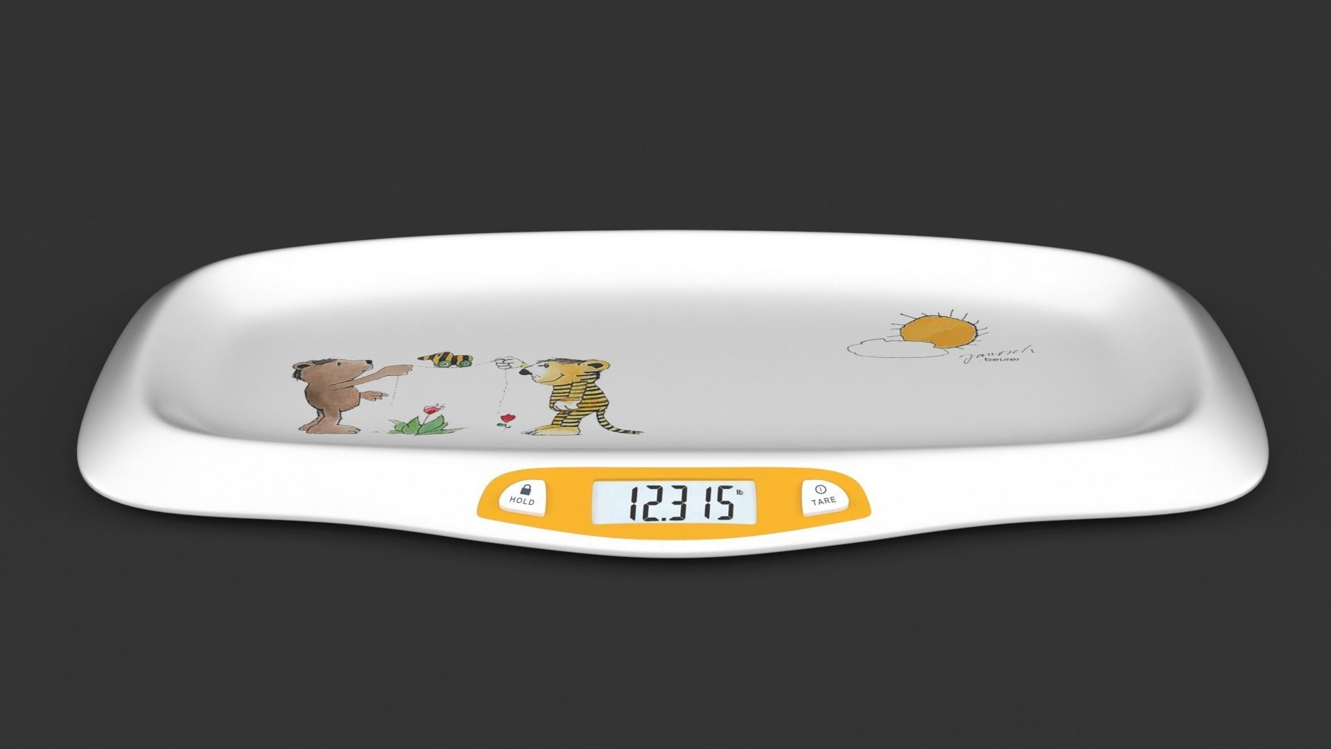Digital Baby Scale 3D model_1
