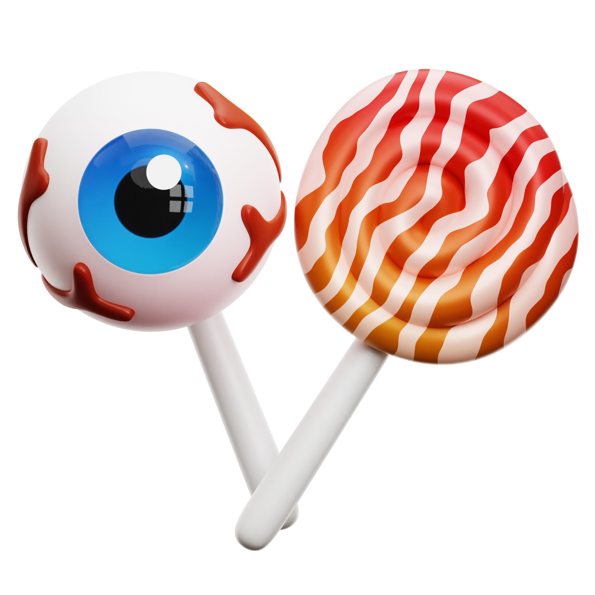 Halloween Scary Boo Icon Pack 3D Model Low-poly 3D model_23
