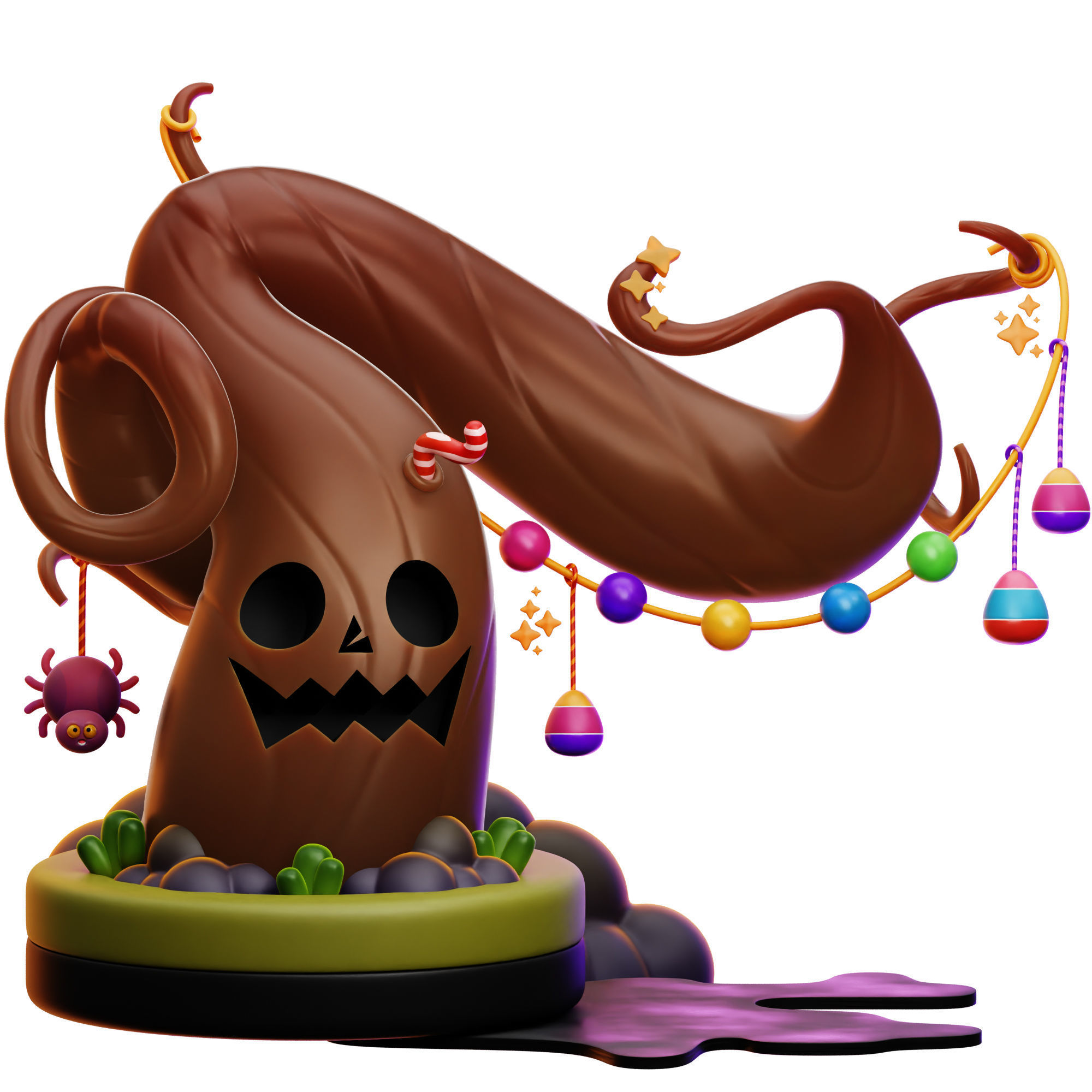 Halloween Scary Boo Icon Pack 3D Model Low-poly 3D model_17