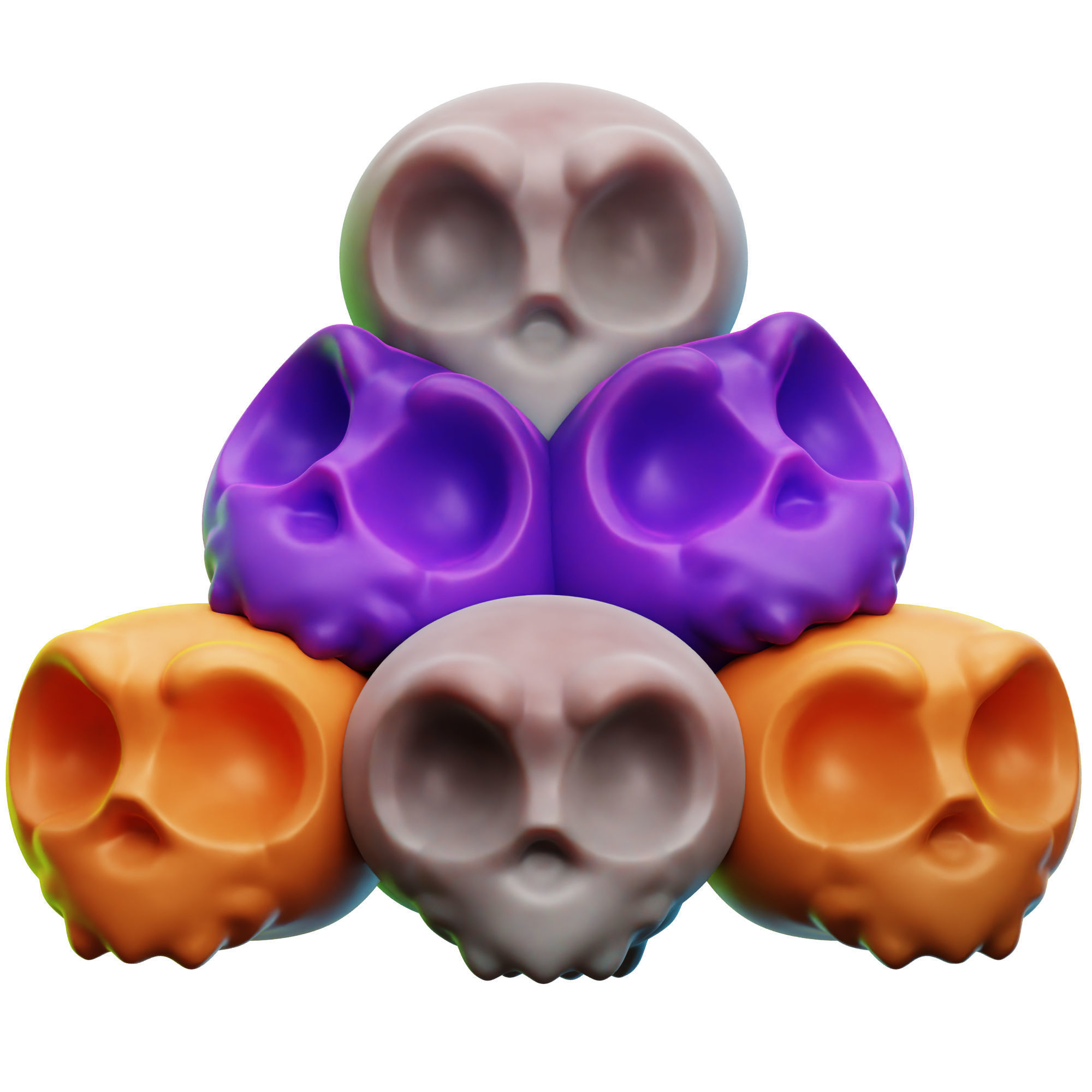 Halloween Scary Boo Icon Pack 3D Model Low-poly 3D model_7