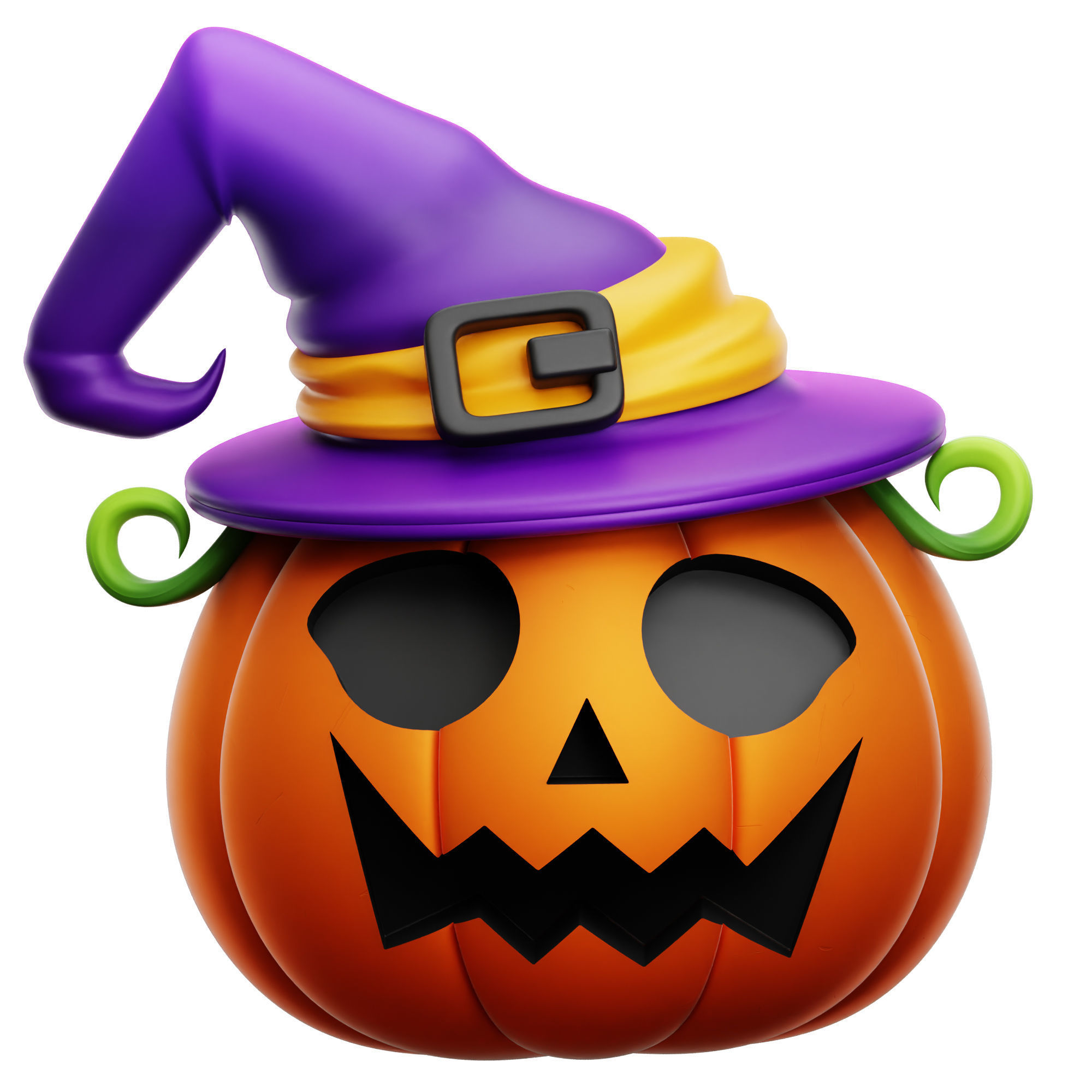 Halloween Scary Boo Icon Pack 3D Model Low-poly 3D model_1