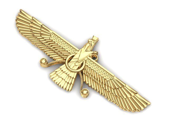 Farahvar sign 3D print model_9