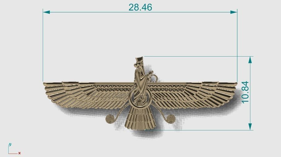 Farahvar sign 3D print model_12