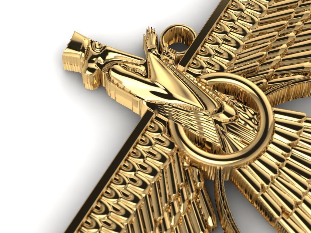 Farahvar sign 3D print model_8