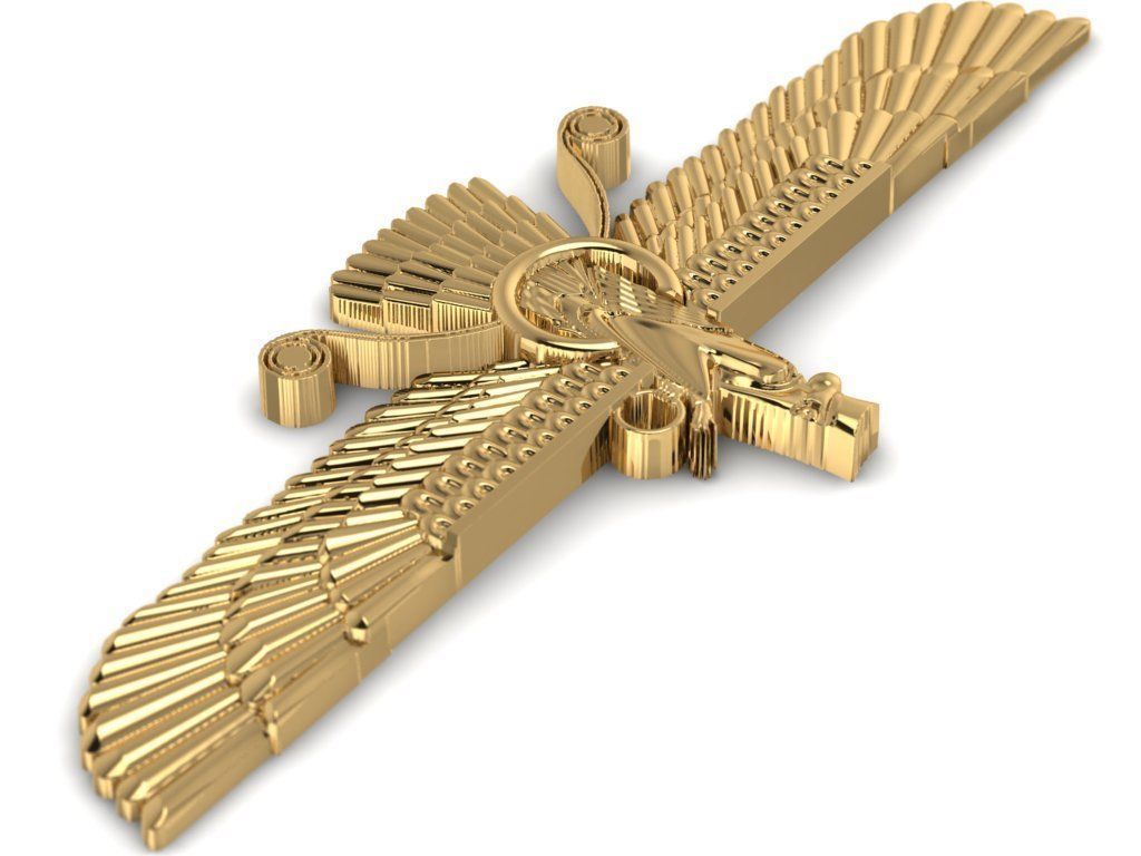 Farahvar sign 3D print model_6