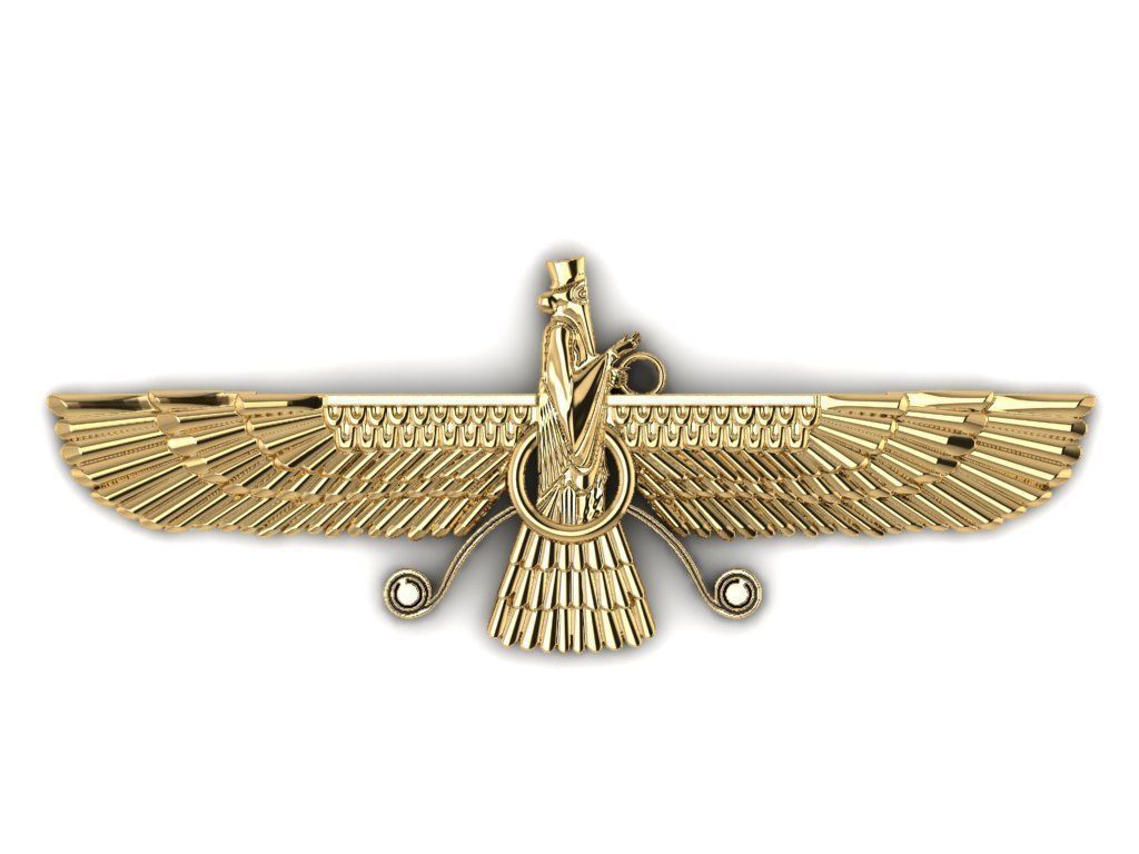 Farahvar sign 3D print model_4