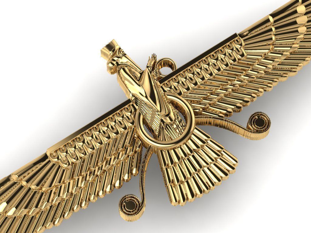 Farahvar sign 3D print model_10