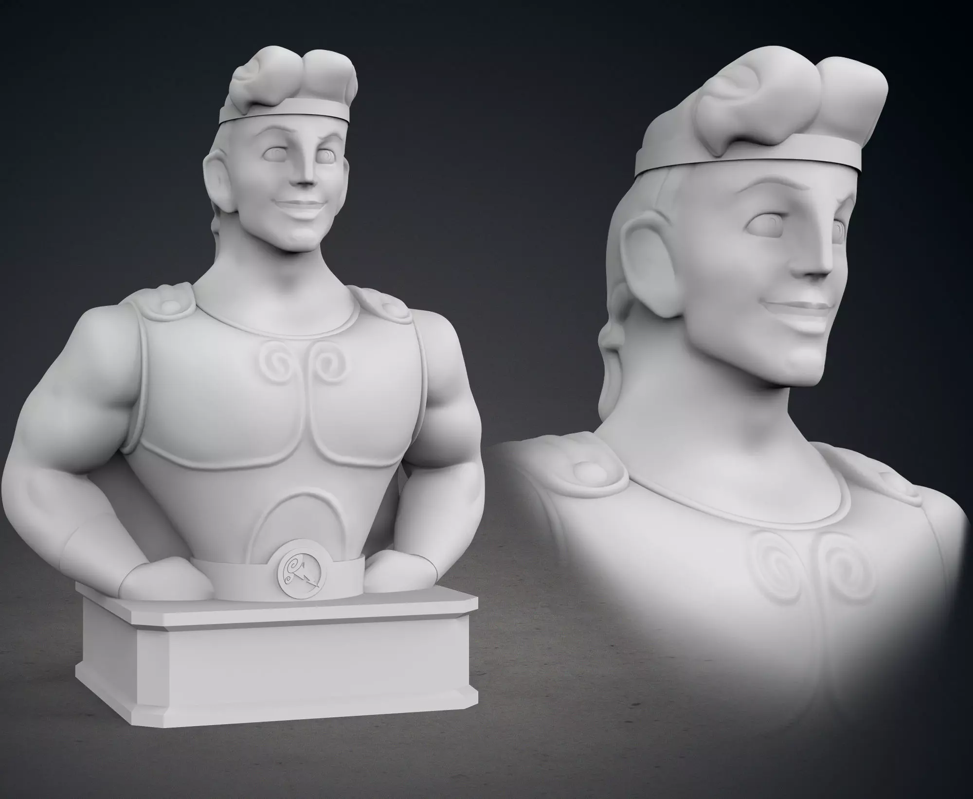Hercules Bust 3D print model