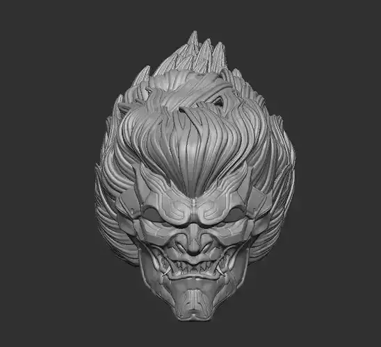 Samurai Red Hood - Head for Action Figures 3D print model