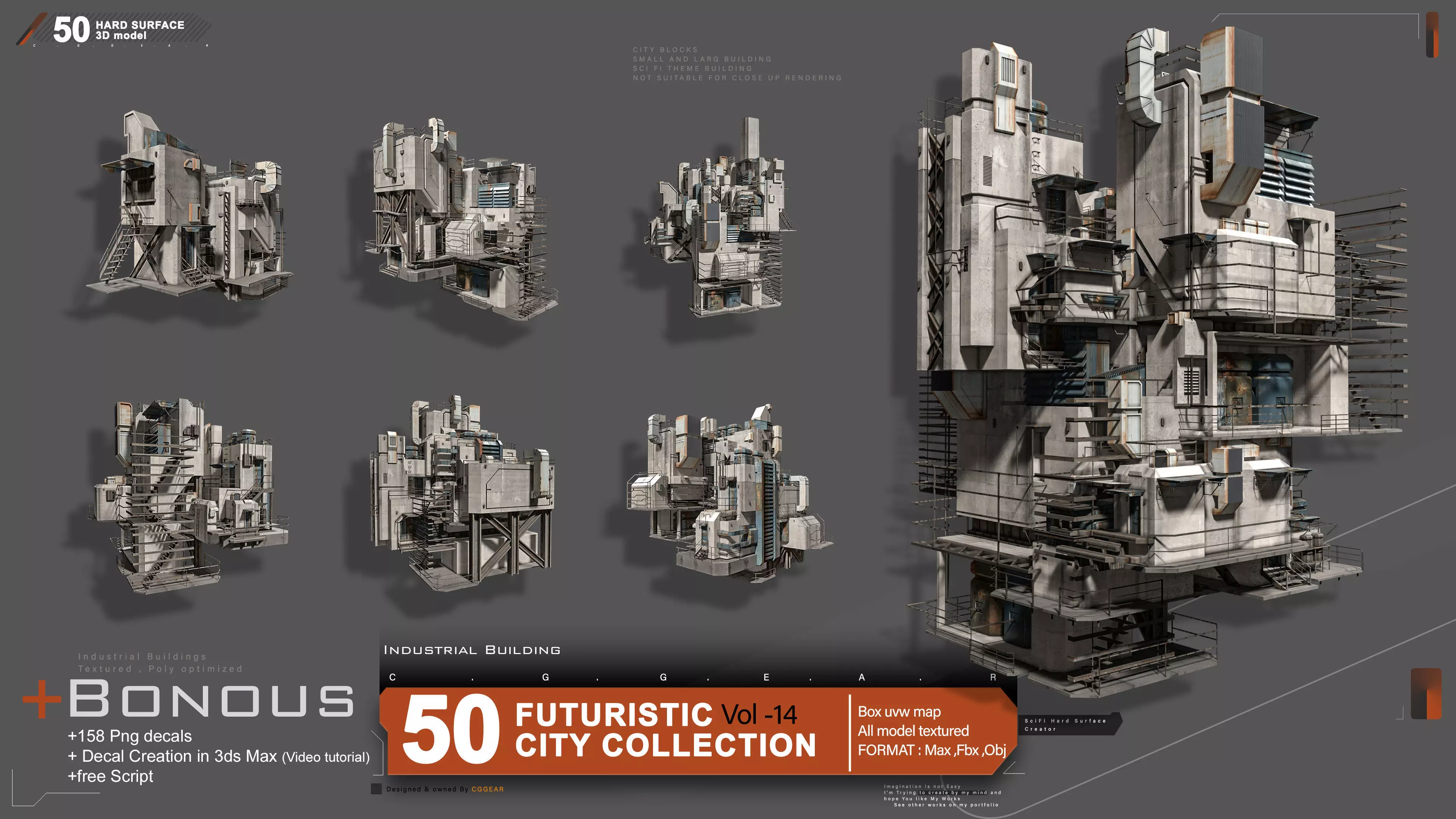 50 FUTURSITIC INDUSTRIAL BUILDING VOL 14 Bonus 3D model_0