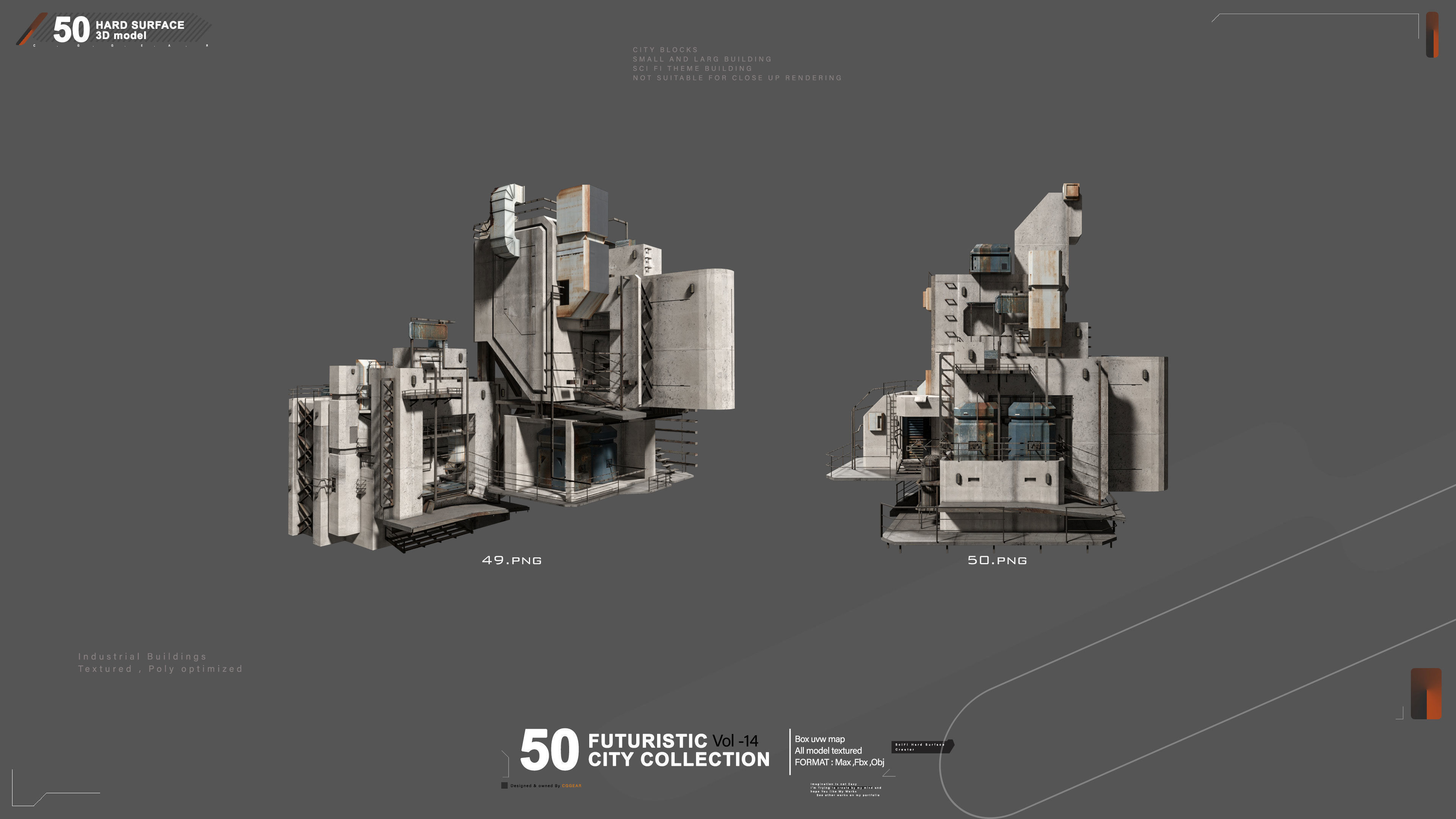 50 FUTURSITIC INDUSTRIAL BUILDING VOL 14 Bonus 3D model_9