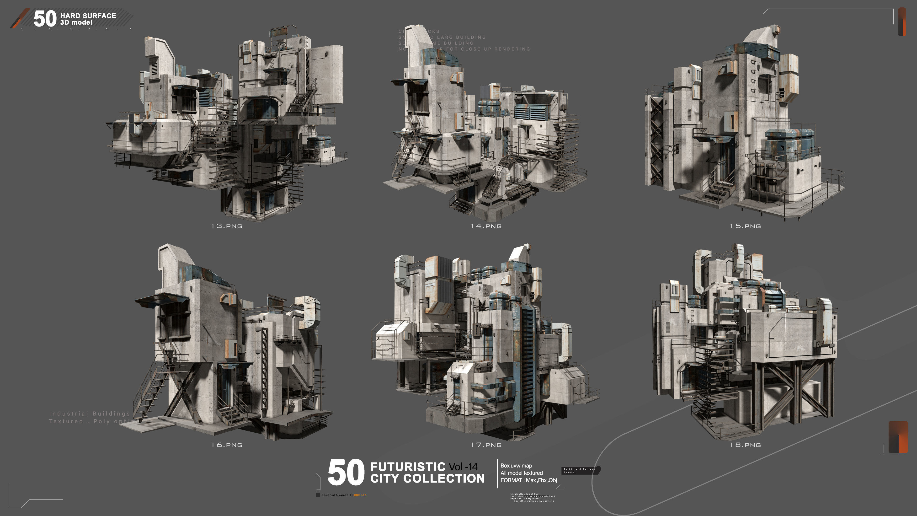 50 FUTURSITIC INDUSTRIAL BUILDING VOL 14 Bonus 3D model_3
