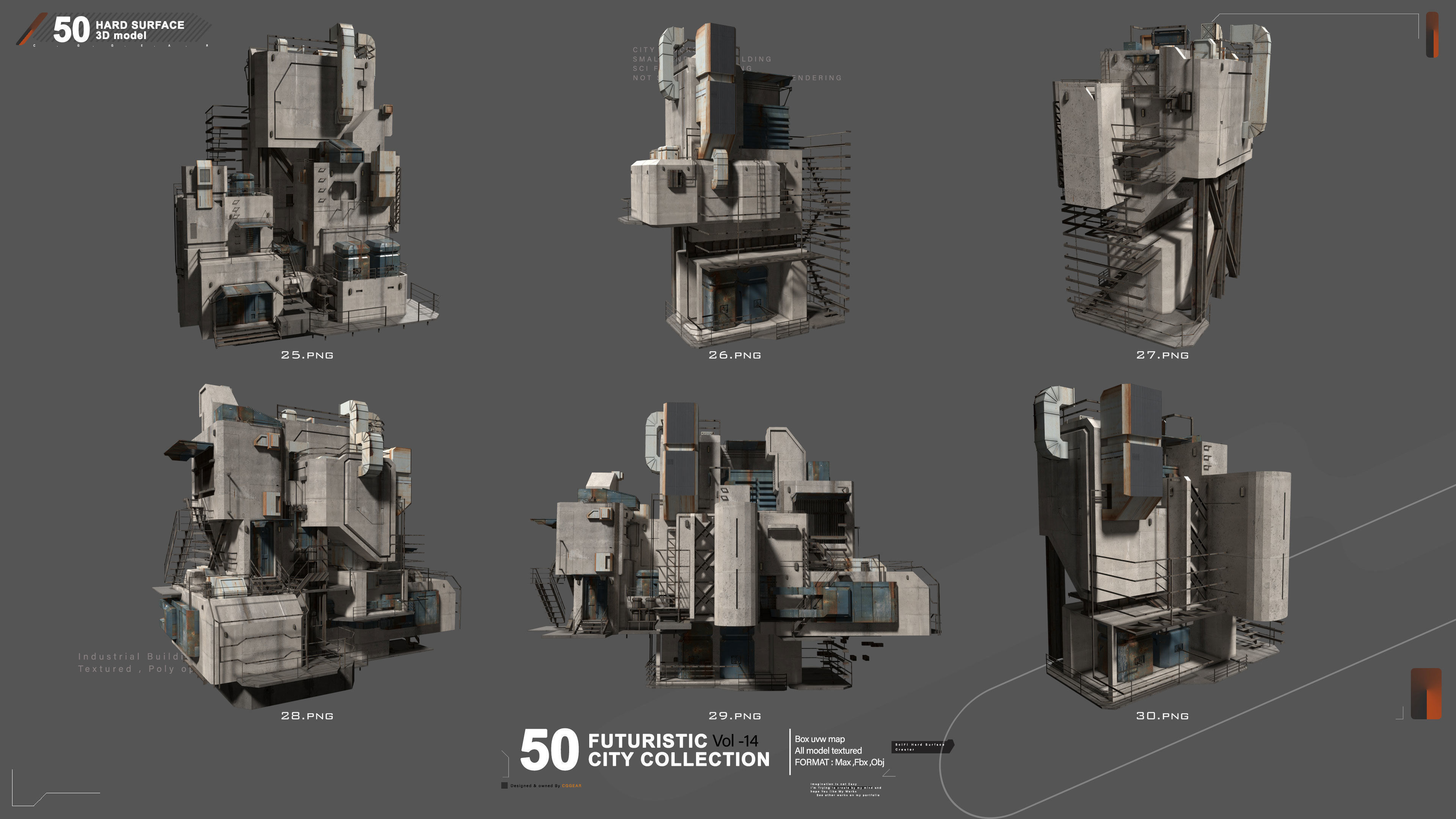 50 FUTURSITIC INDUSTRIAL BUILDING VOL 14 Bonus 3D model_5