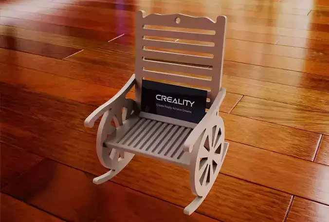 Rocking chair business card remote mobile holder 3D print model
