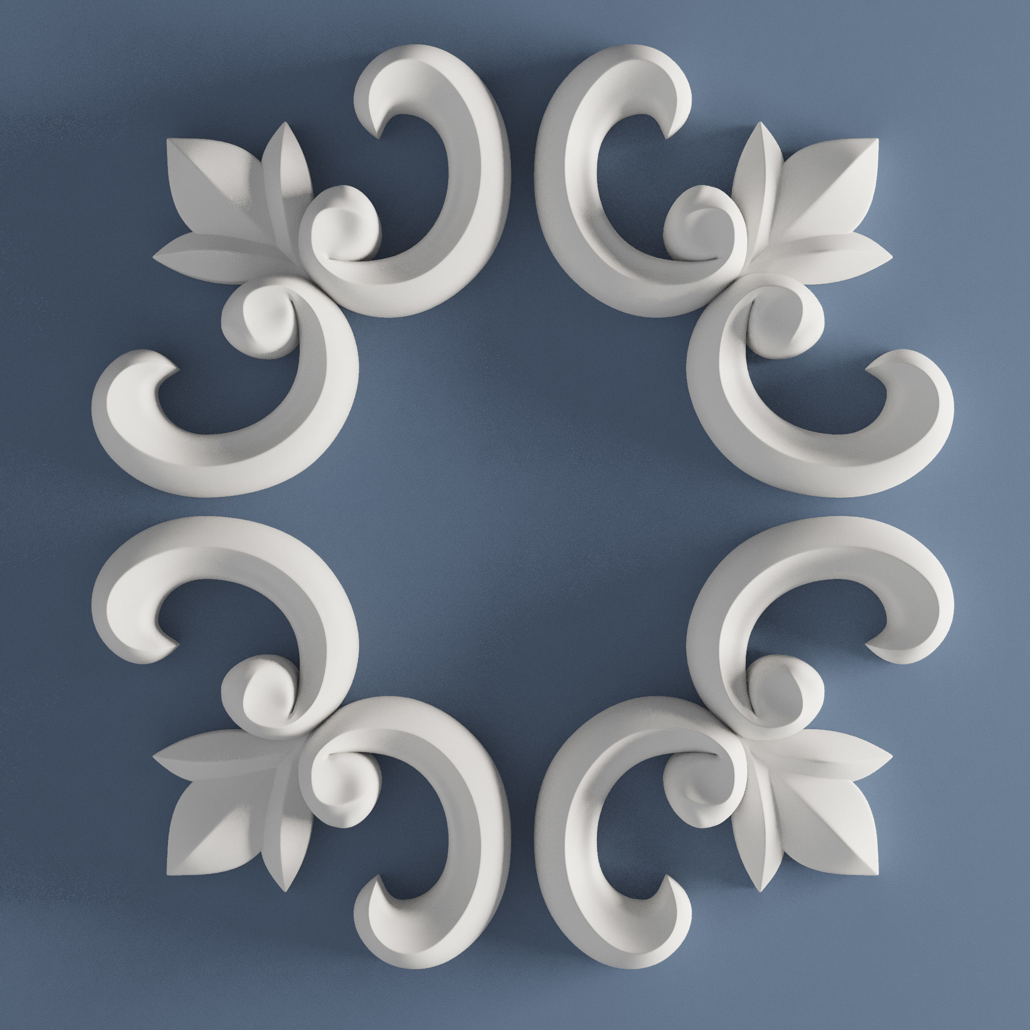 15 Architectural Ornaments 3DModel and Brush 3D model_9