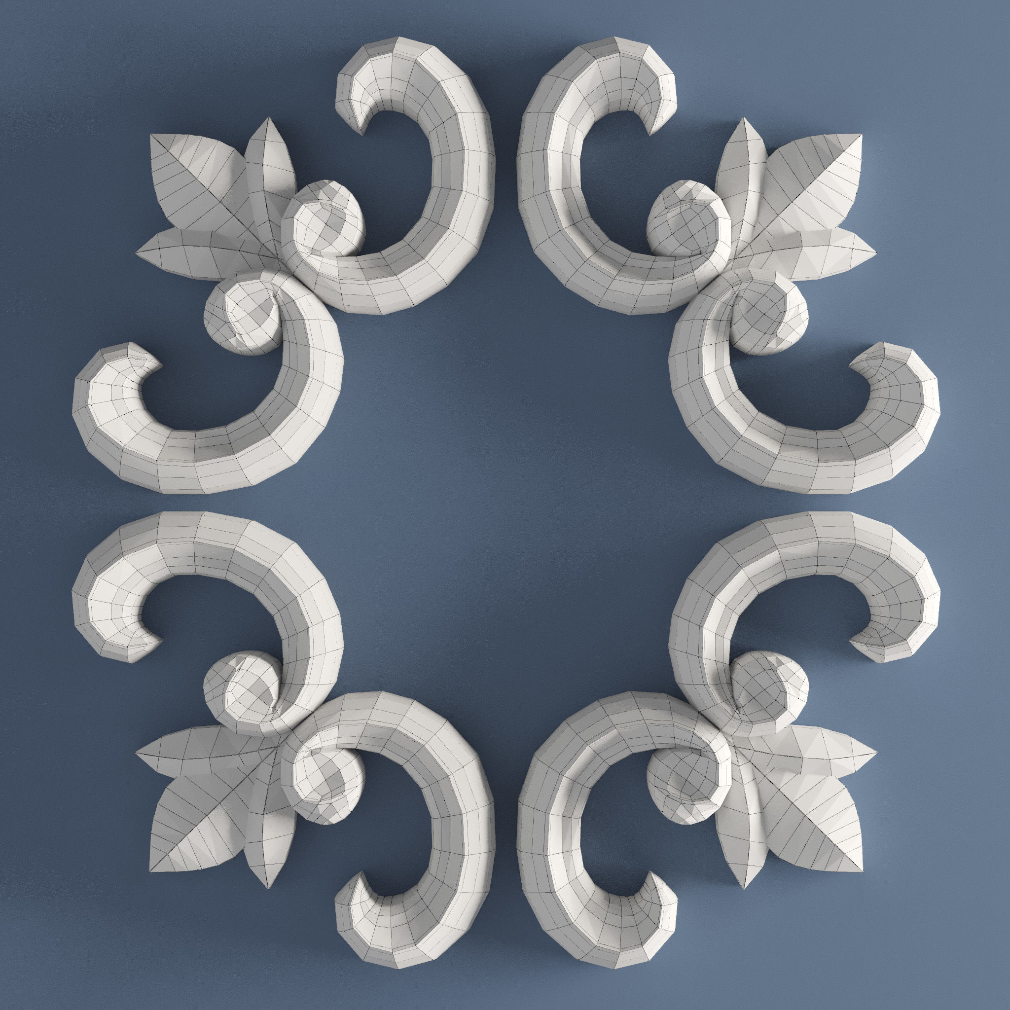15 Architectural Ornaments 3DModel and Brush 3D model_24