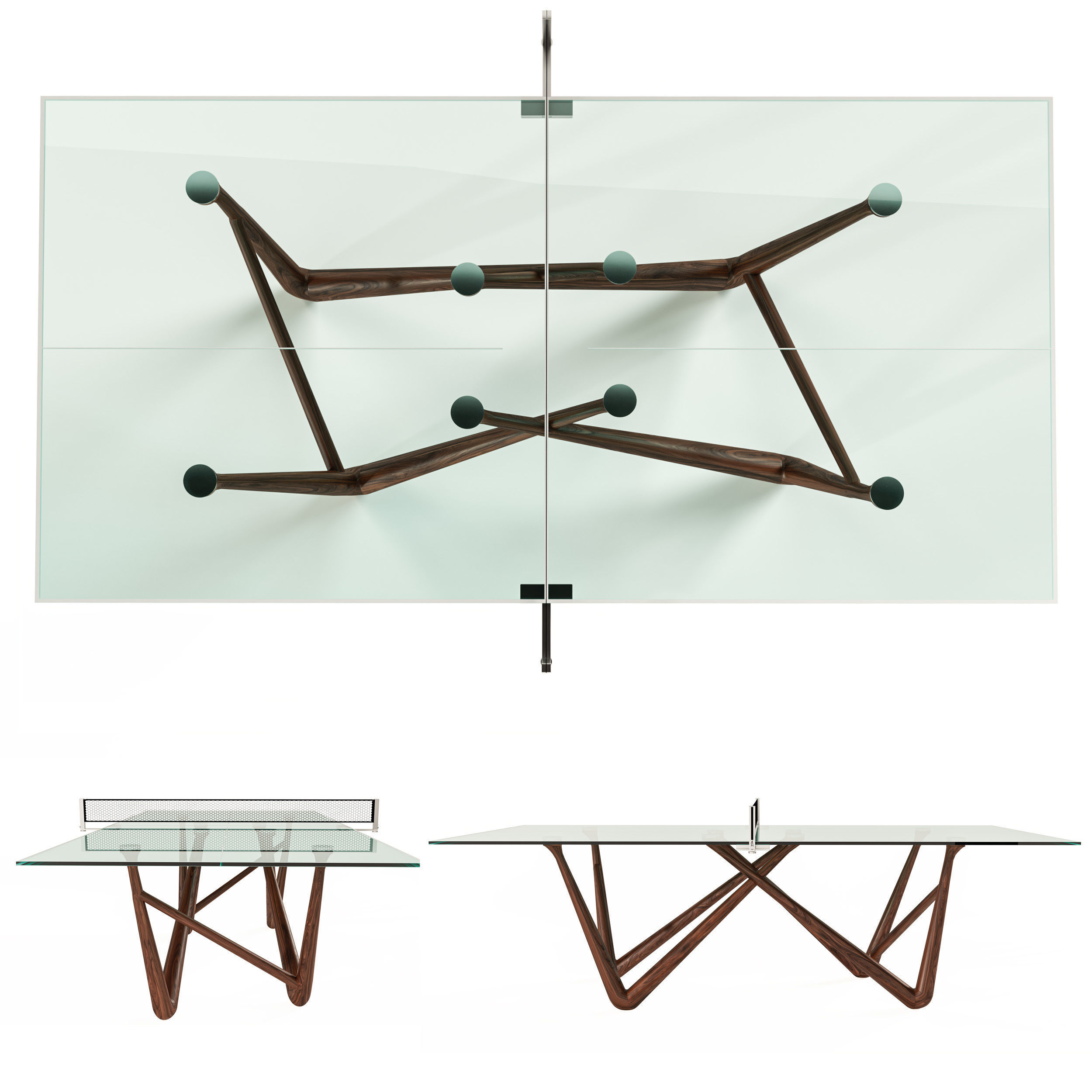Ping Pong Table TECKELL EFFETTO 71 3D model_4