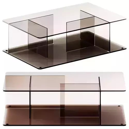Lucent Rectangular glass coffee table by Case Furniture