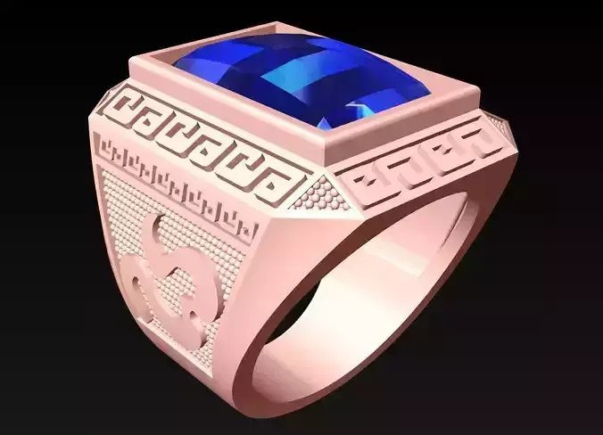 Rectangular Stone Rings - Mens Rings - N5438