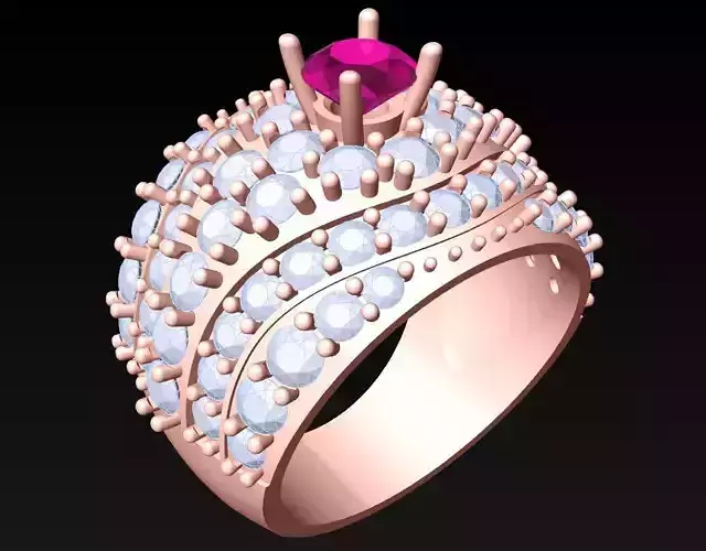 Diamond Rings  - N3844 3D print model