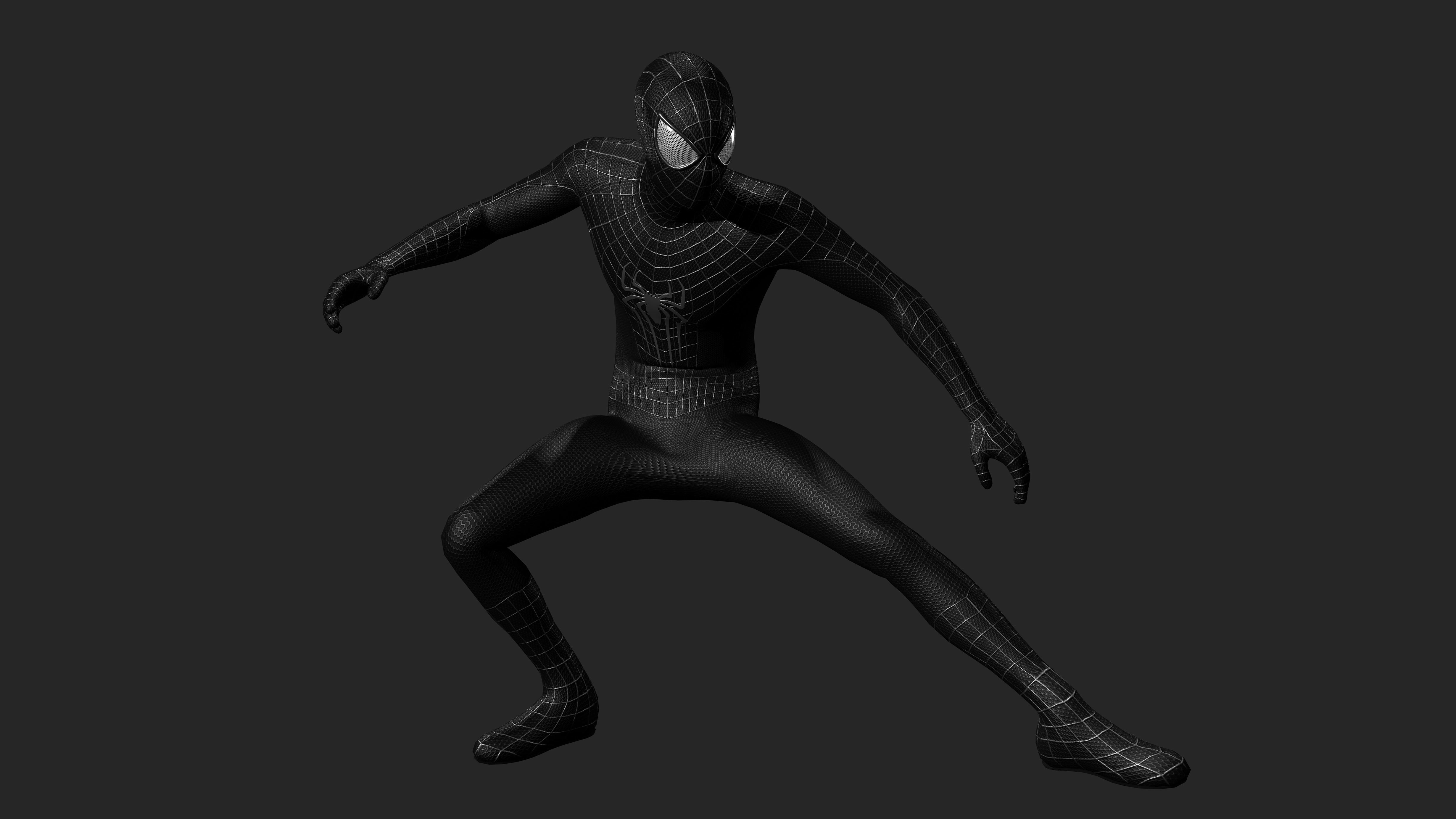 3D model The Amazing Spider-Man Black Suit VR / AR / low-poly | CGTrader