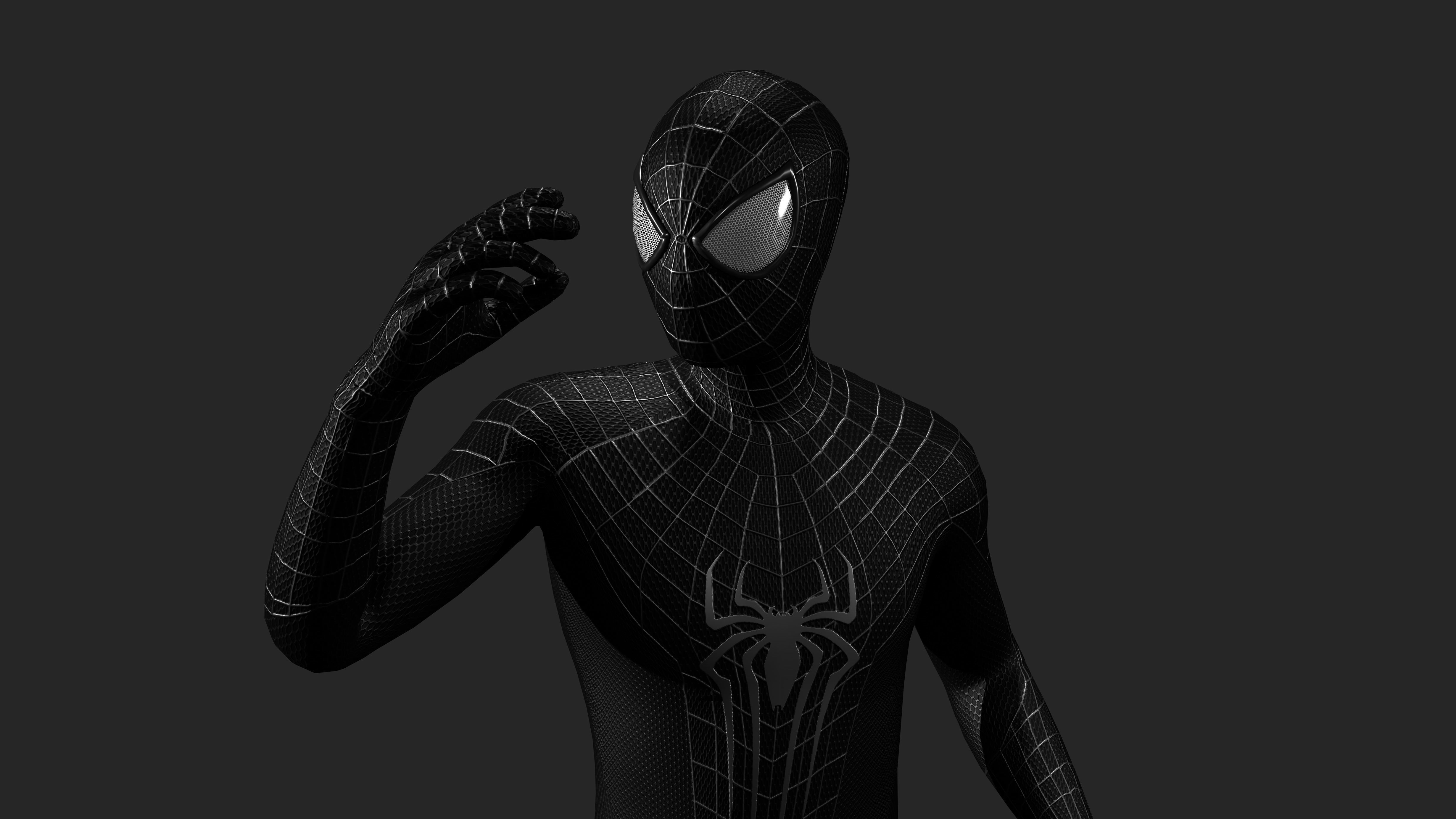 3D model The Amazing Spider-Man Black Suit VR / AR / low-poly | CGTrader