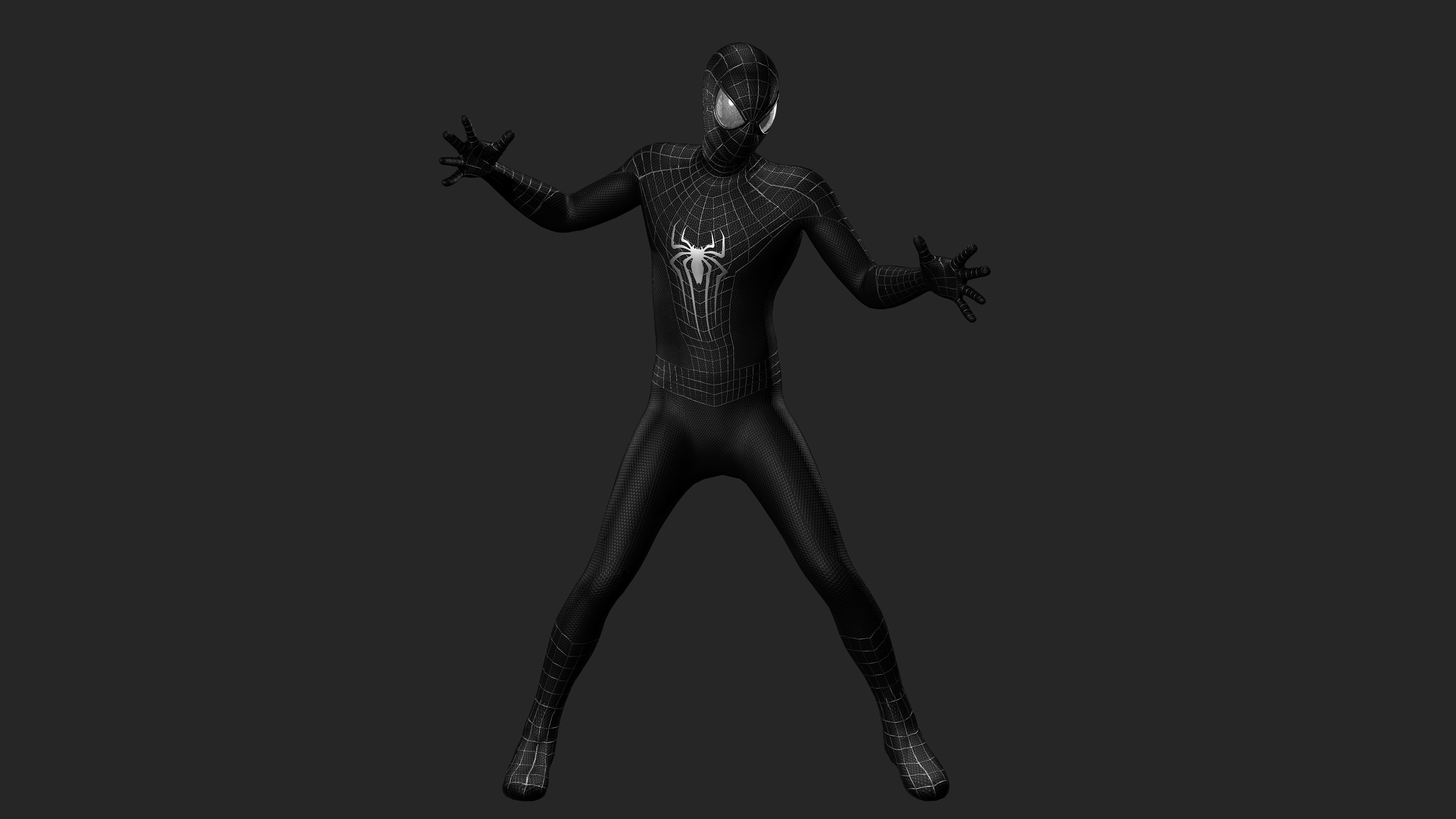 3D model The Amazing Spider-Man Black Suit VR / AR / low-poly | CGTrader