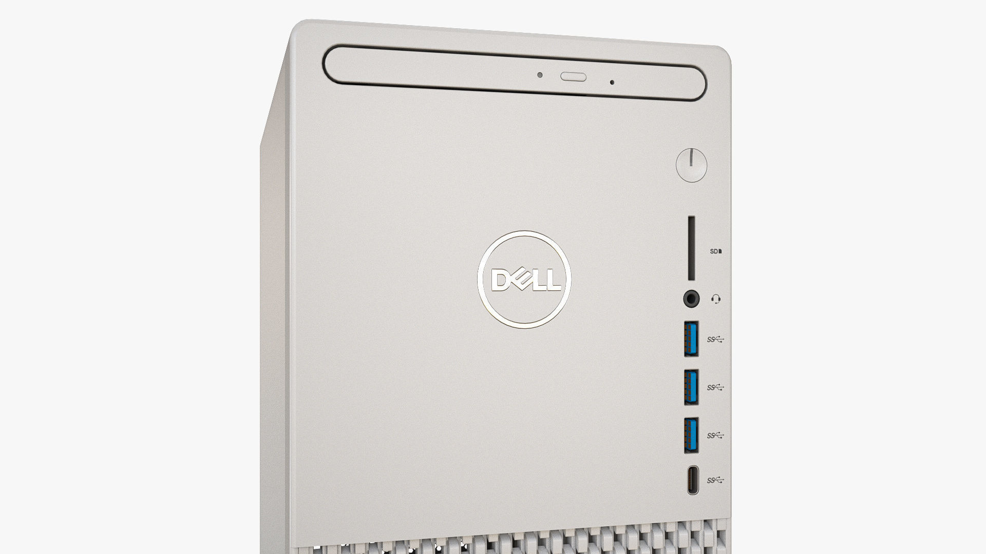 Dell XPS 8940 Desktop with Optical Drive White 3D model CGTrader