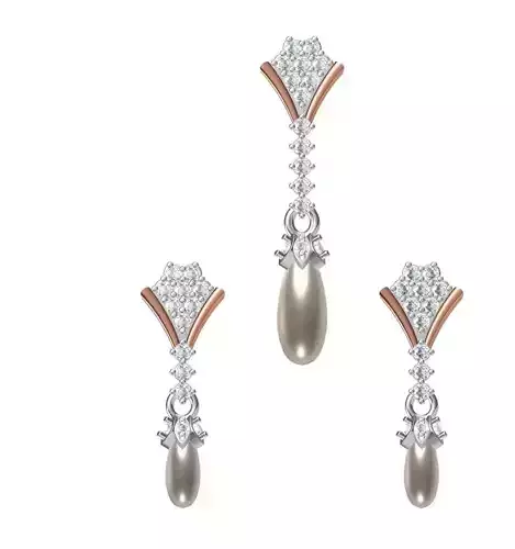 Women Pendant Earrings Set STL JCD Details